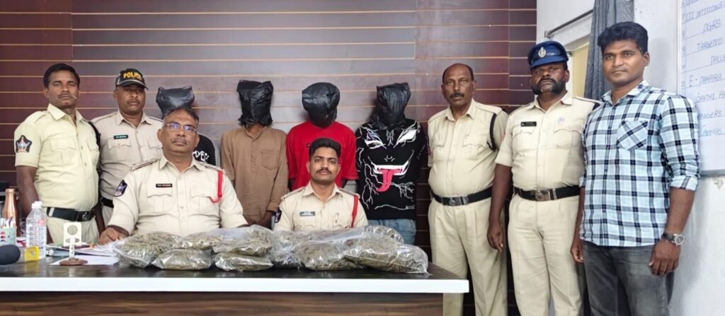 గంజాయి అక్రమ రవాణాపై పాకాల పోలీసుల దాడి – నలుగురు అరెస్ట్