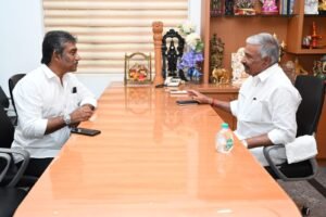 పెద్దిరెడ్డి తో నేదురుమల్లి భేటీ ..