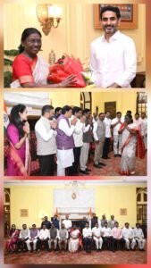 రాష్ట్రపతి ద్రౌపది ముర్ముతో విద్య, ఐటీ శాఖల మంత్రి లోకేష్ భేటీ