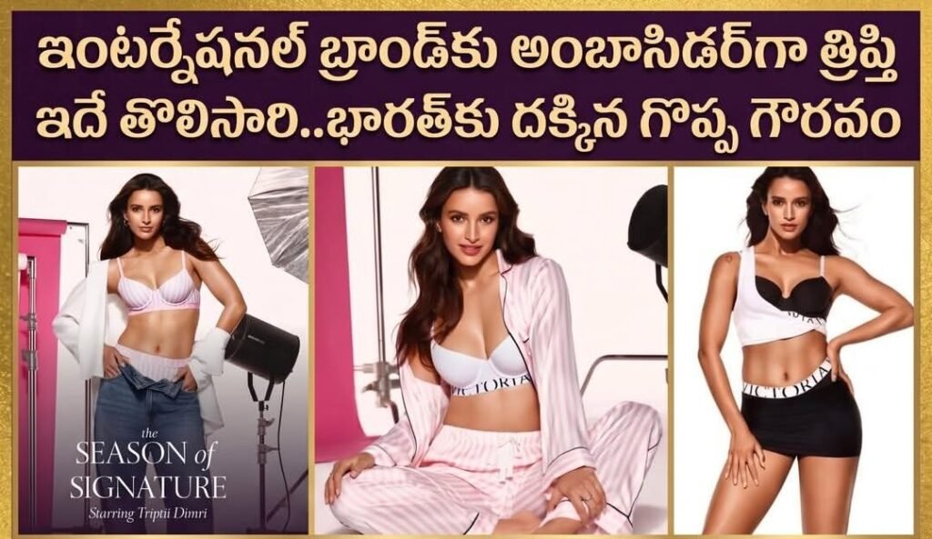 ఇంటర్నేషనల్ బ్రాండ్ కు అంబాసిడర్ గా త్రిప్తి