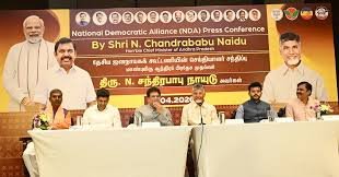 ఎన్డీయే తరఫున ఎన్నికల ప్రచారంలో భాగంగా సీఎం చంద్రబాబు మీడియా సమావేశం.