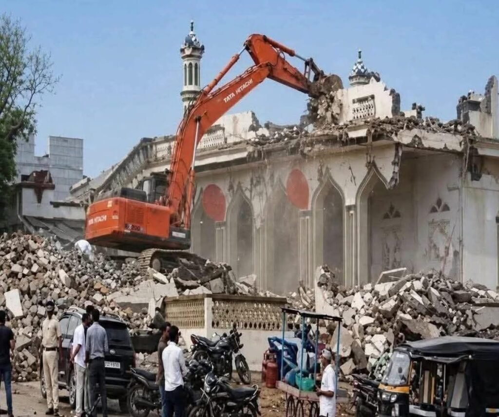 సోమనాథ్ క్షేత్రం వద్ద భారీ కూల్చివేతలు