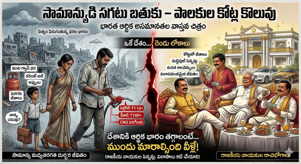సామాన్యుడి ‘సగటు’ బతుకు – పాలకుల ‘కోట్ల’ కొలువు