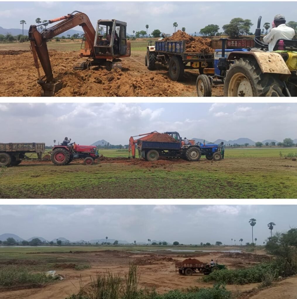 మద్దులపర్వ చెరువులో యథేచ్ఛగా మట్టి తవ్వకాలు!