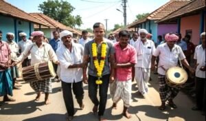 ప్రేమ వేధింపుల ఆరోపణలతో యువకుడికి అరగుండు..