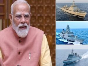 మూడు నౌకలను జాతికి అంకితం చేసిన ప్రధాని