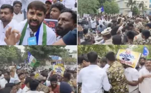 తిరుపతి ఎస్పీ కార్యాలయం వద్ద ఉద్రిక్తత..!