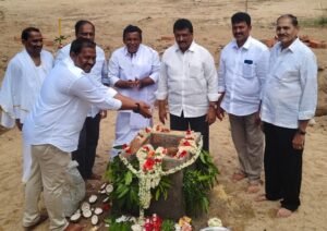 వీరబల్లెలో గంగమ్మ తల్లి ఆలయ పునర్నిర్మాణానికి శంకుస్థాపన