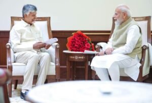 ప్రధానమంత్రి నరేంద్ర మోదీ ని కలిసిన ముఖ్యమంత్రి చంద్రబాబు