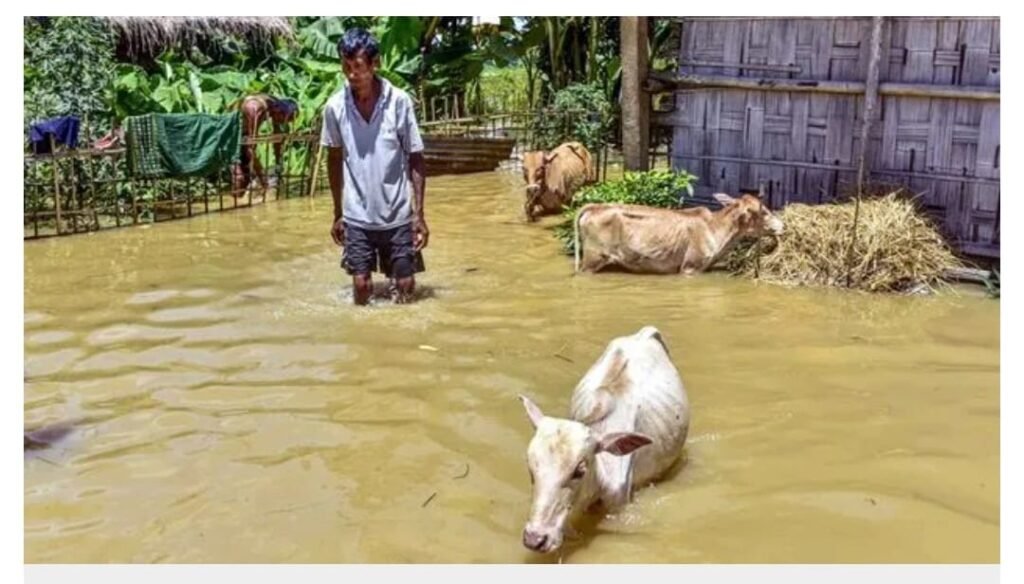 అస్సాంలో భారీ వర్షాలు, వరదలు.. 10 మంది మృతి..!!