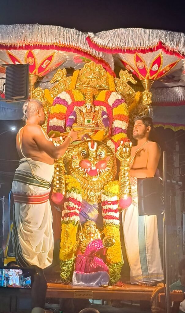 సింహవాహనంపై భక్తులకు అభయమిచ్చిన శ్రీ సౌమ్యనాథస్వామి