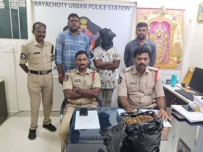 రాయచోటిలో గంజాయి పట్టివేత.. బీహార్ వాసి అరెస్ట్…