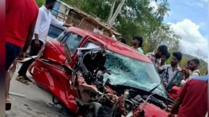 150వ మైలు రాయి వద్ద రోడ్డు ప్రమాదo