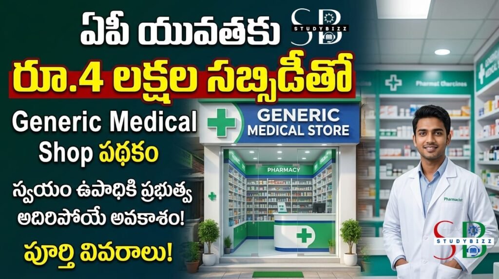 రూ.4 లక్షల వరకు ప్రభుత్వ సబ్సిడీతో Generic Medical Shop !