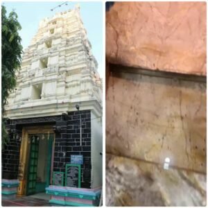 వర్షం వస్తే ఆలయం జలమయం.
