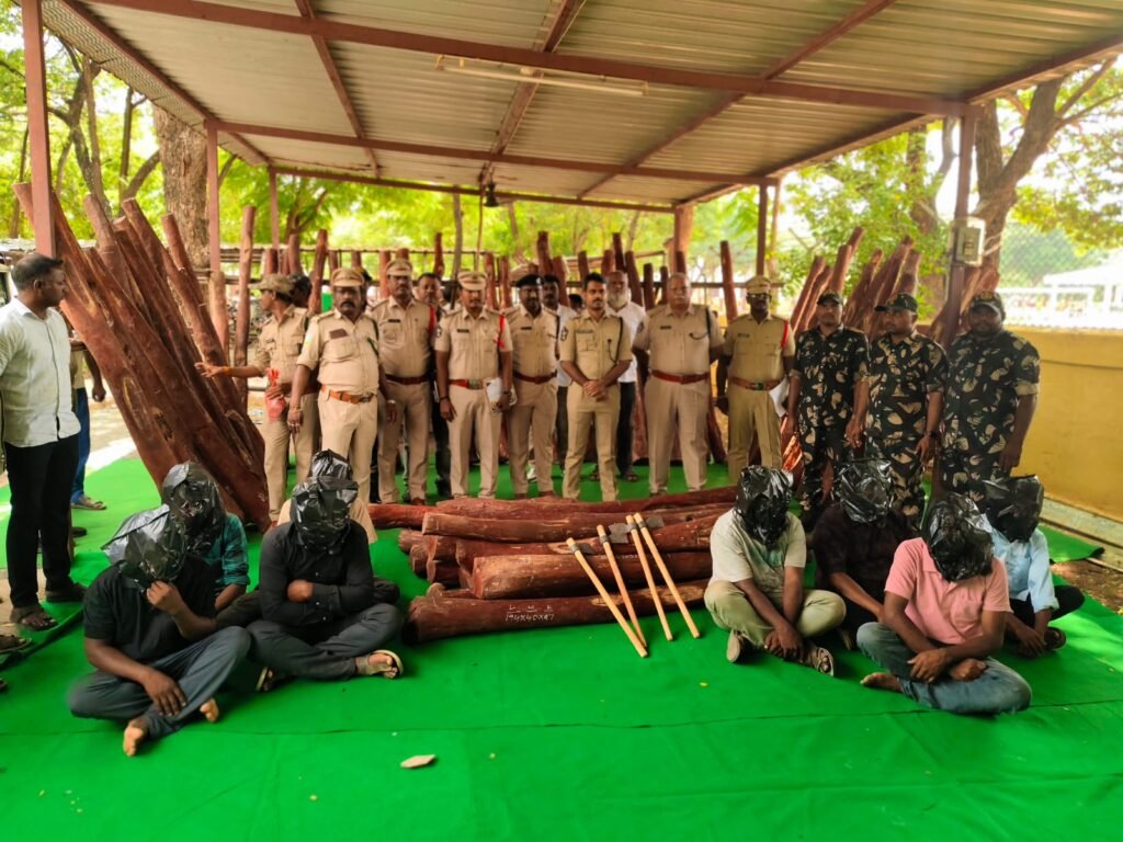 కడప జిల్లాలో 8 మంది ఎర్రచందనం స్మగ్లర్లు అరెస్ట్..